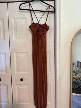 l*space Ruched Spaghetti Strap Maxi Dress